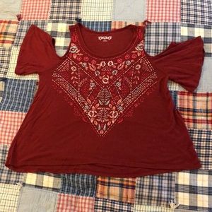 Off the shoulder tank top blouse